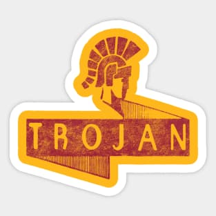 Trojan in red (Distessed Graphic Design) Sticker